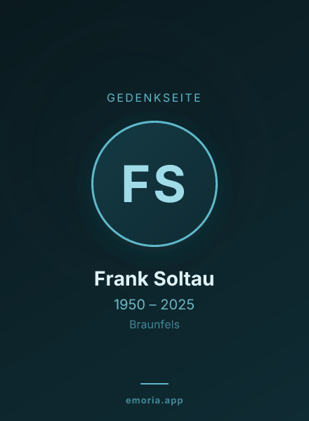 Gedenkportrait von Frank Soltau