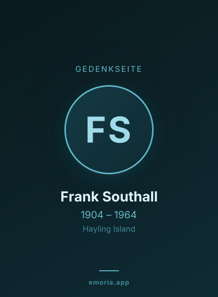 Gedenkportrait von Frank Southall
