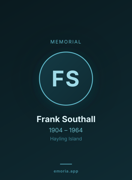 Memorial portrait of Frank Southall