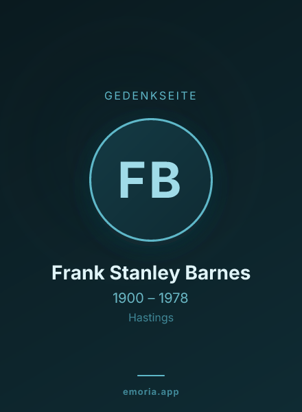 Gedenkportrait von Frank Stanley Barnes