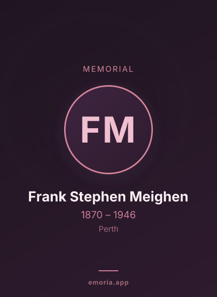 Memorial portrait of Frank Stephen Meighen