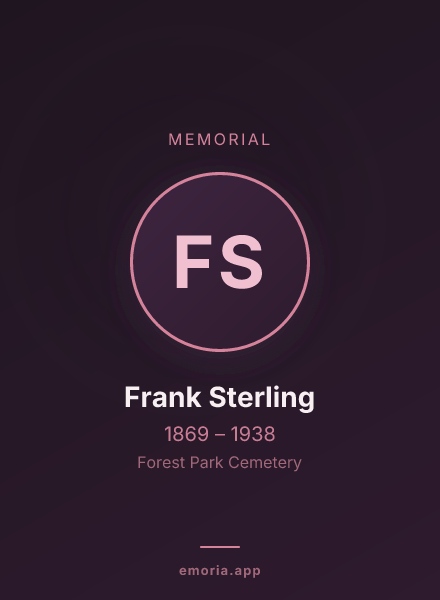 Memorial portrait of Frank Sterling