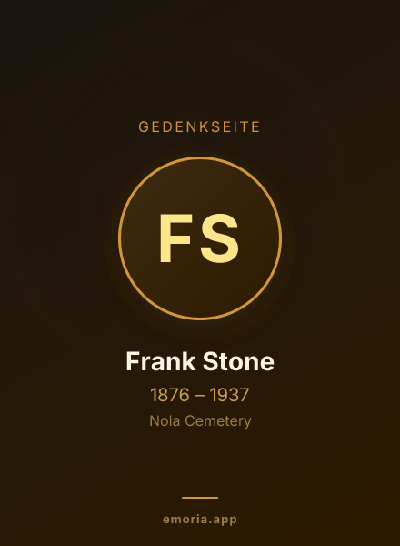 Gedenkportrait von Frank Stone