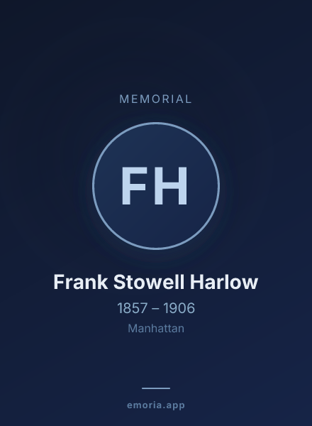 Memorial portrait of Frank Stowell Harlow