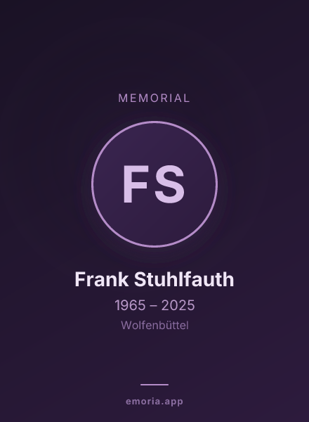 Memorial portrait of Frank Stuhlfauth