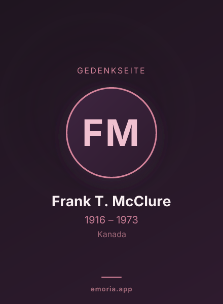 Gedenkportrait von Frank T. McClure