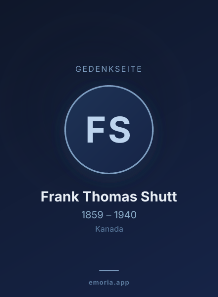 Gedenkportrait von Frank Thomas Shutt
