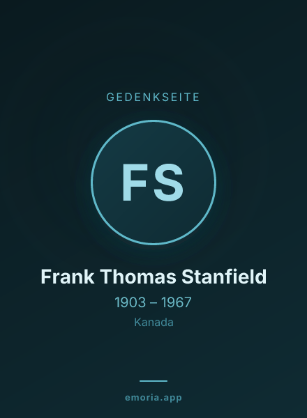Gedenkportrait von Frank Thomas Stanfield