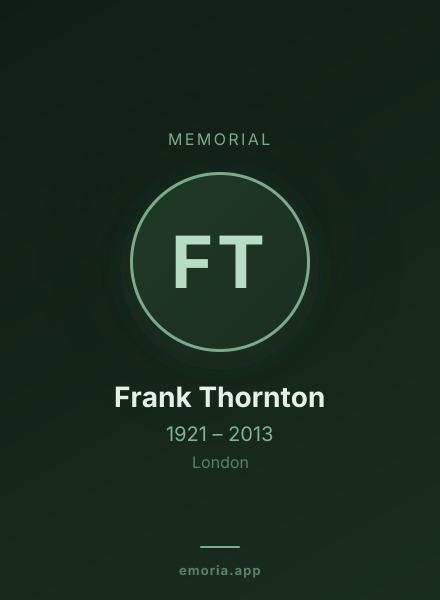 Memorial portrait of Frank Thornton