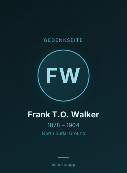 Gedenkportrait von Frank T.O. Walker