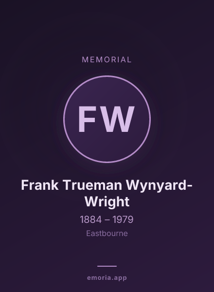 Memorial portrait of Frank Trueman Wynyard-Wright