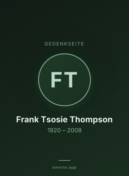 Gedenkportrait von Frank Tsosie Thompson