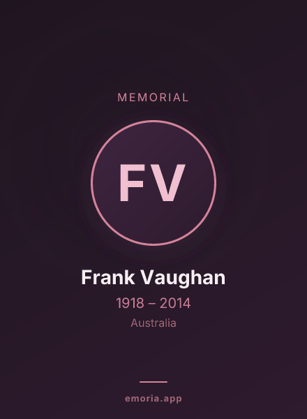 Memorial portrait of Frank Vaughan