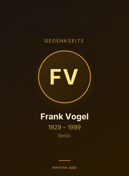Gedenkportrait von Frank Vogel