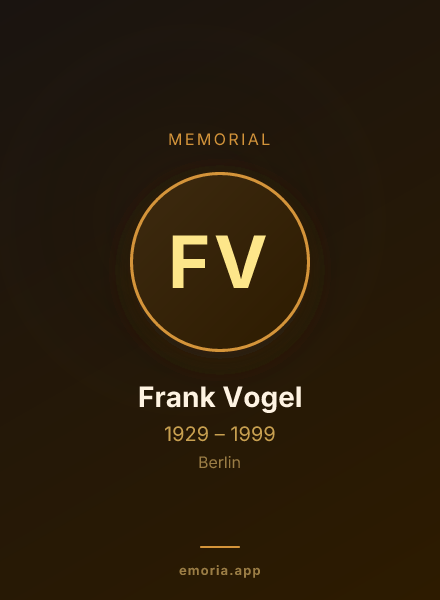 Memorial portrait of Frank Vogel