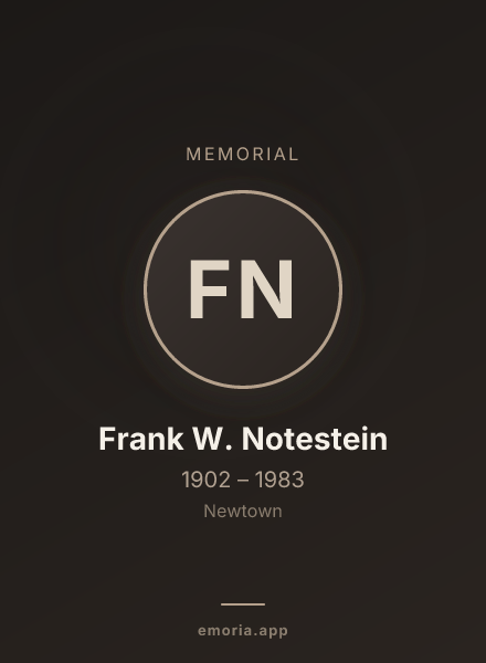 Memorial portrait of Frank W. Notestein