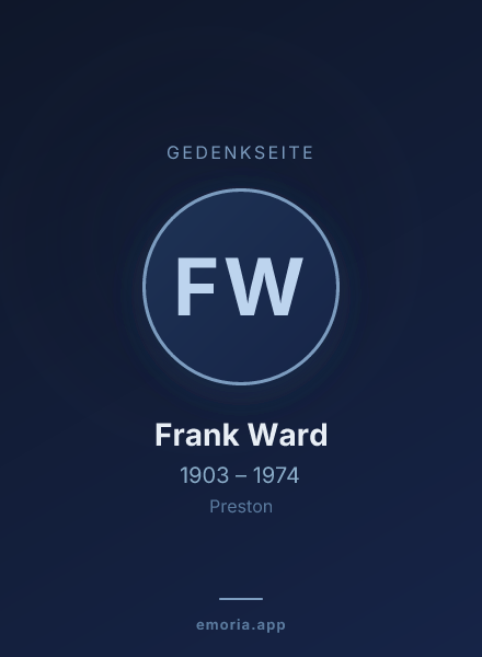 Gedenkportrait von Frank Ward