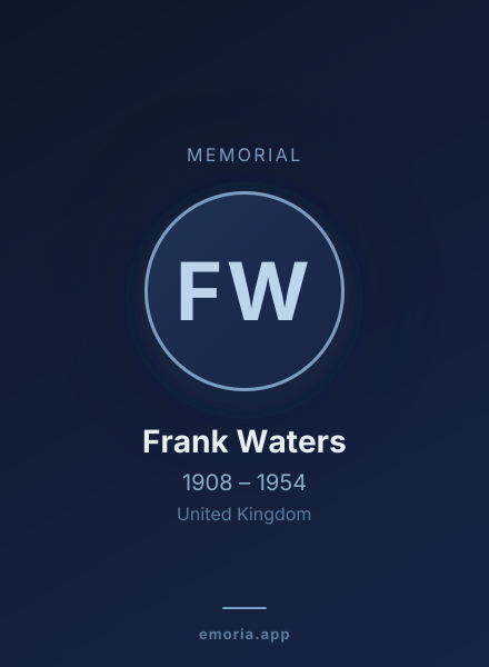 Memorial portrait of Frank Waters