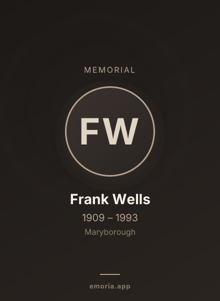 Memorial portrait of Frank Wells