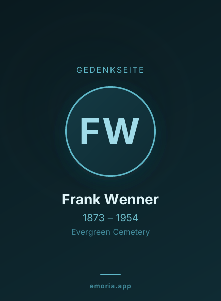 Gedenkportrait von Frank Wenner