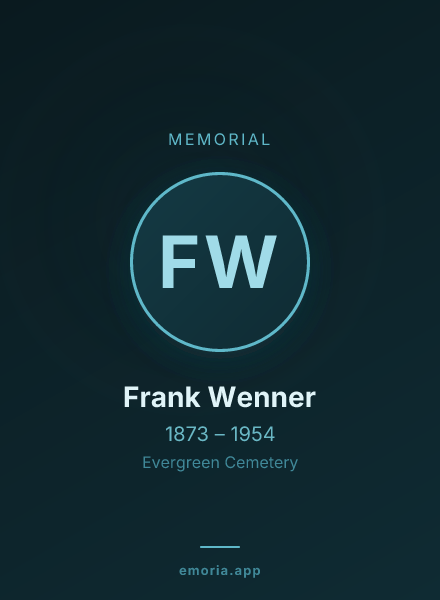 Memorial portrait of Frank Wenner