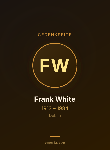 Gedenkportrait von Frank White