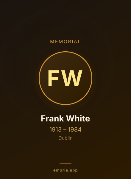Memorial portrait of Frank White