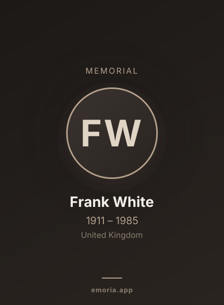 Memorial portrait of Frank White