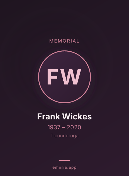 Memorial portrait of Frank Wickes