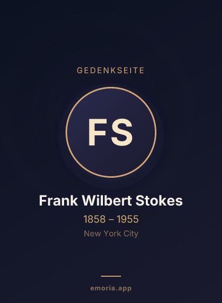 Gedenkportrait von Frank Wilbert Stokes