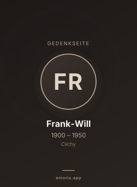 Gedenkportrait von Frank-Will