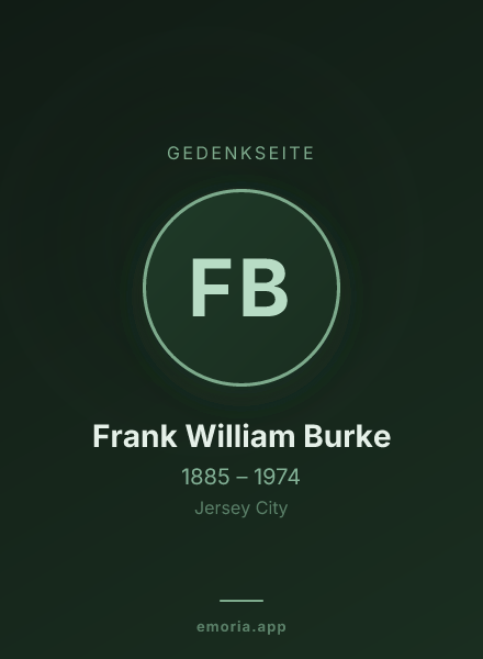 Gedenkportrait von Frank William Burke