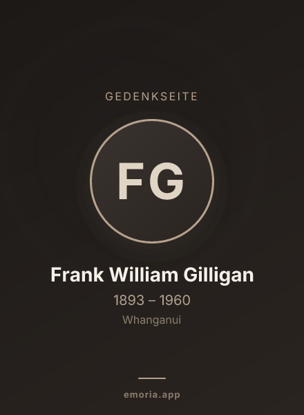 Gedenkportrait von Frank William Gilligan
