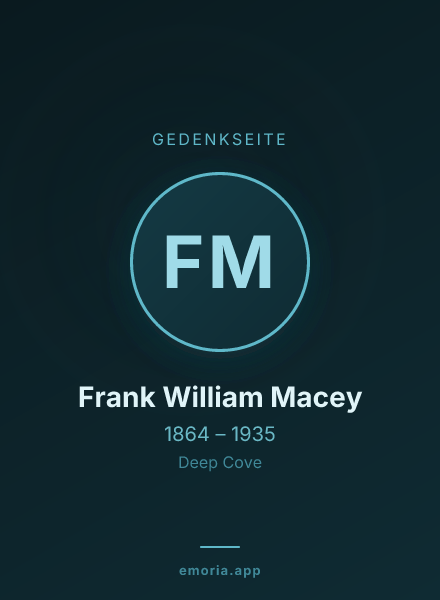 Gedenkportrait von Frank William Macey