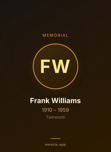 Memorial portrait of Frank Williams