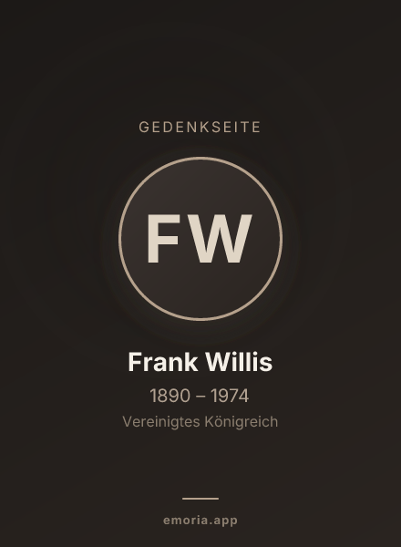 Gedenkportrait von Frank Willis