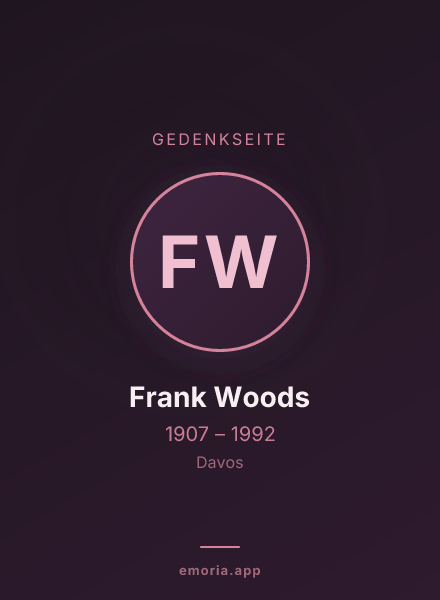 Gedenkportrait von Frank Woods