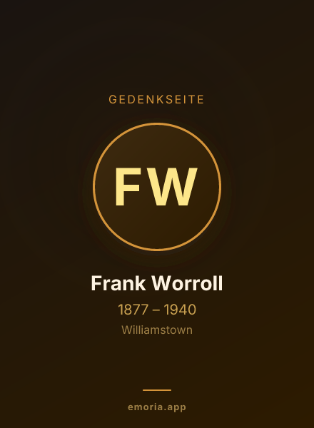 Gedenkportrait von Frank Worroll
