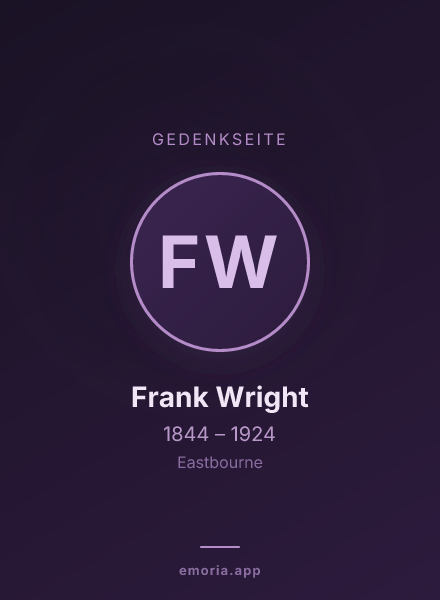 Gedenkportrait von Frank Wright