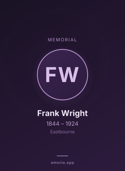 Memorial portrait of Frank Wright