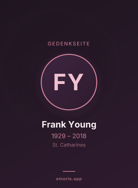Gedenkportrait von Frank Young