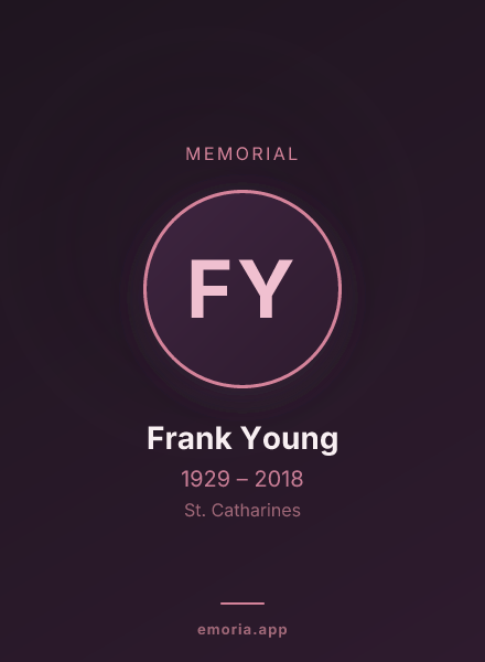 Memorial portrait of Frank Young