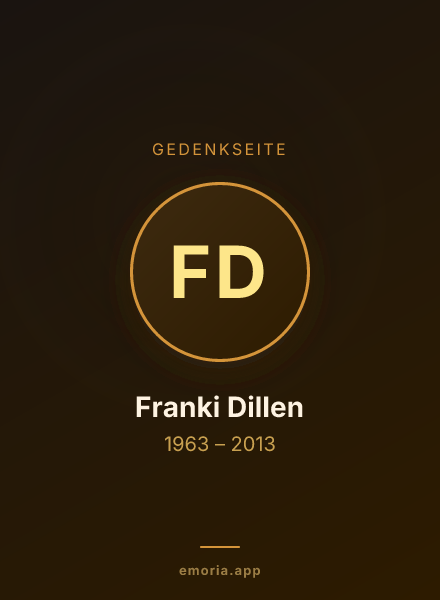 Gedenkportrait von Franki Dillen