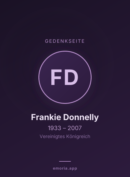 Gedenkportrait von Frankie Donnelly