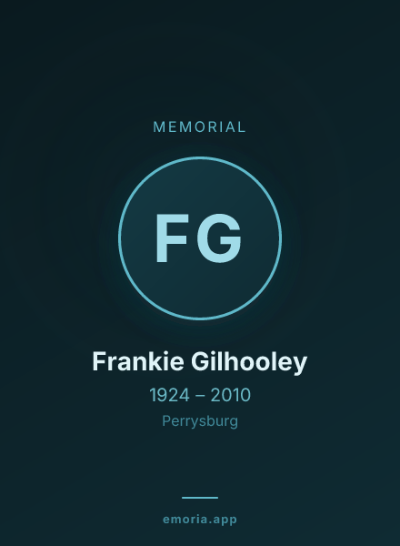 Memorial portrait of Frankie Gilhooley