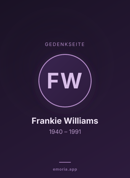 Gedenkportrait von Frankie Williams
