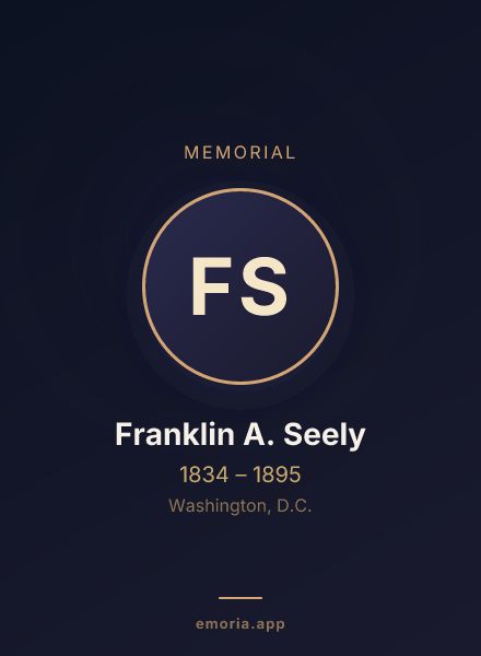 Memorial portrait of Franklin A. Seely