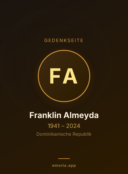 Gedenkportrait von Franklin Almeyda