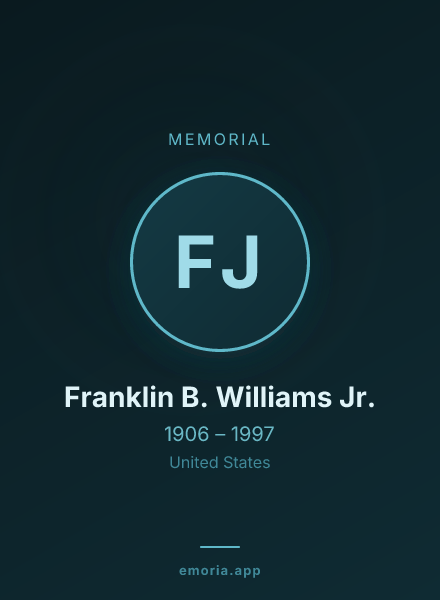 Memorial portrait of Franklin B. Williams Jr.
