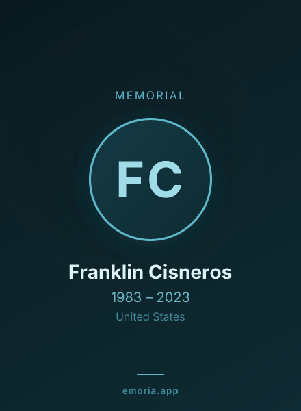 Memorial portrait of Franklin Cisneros